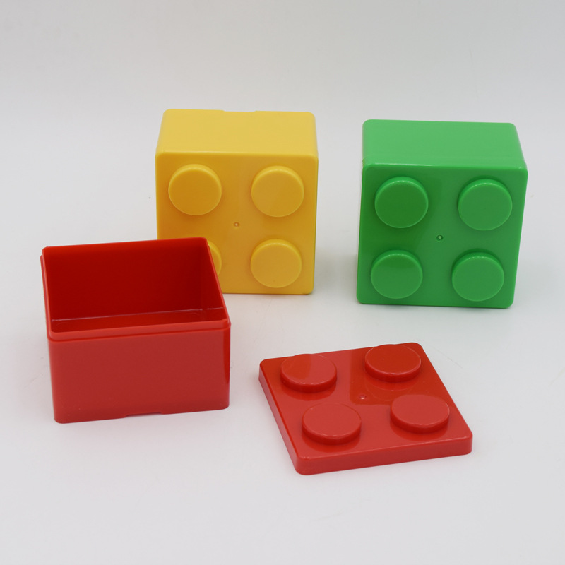 乐高积木收纳盒 创意迷你储物盒 积木工具盒 pvc盒包装 一件代发
