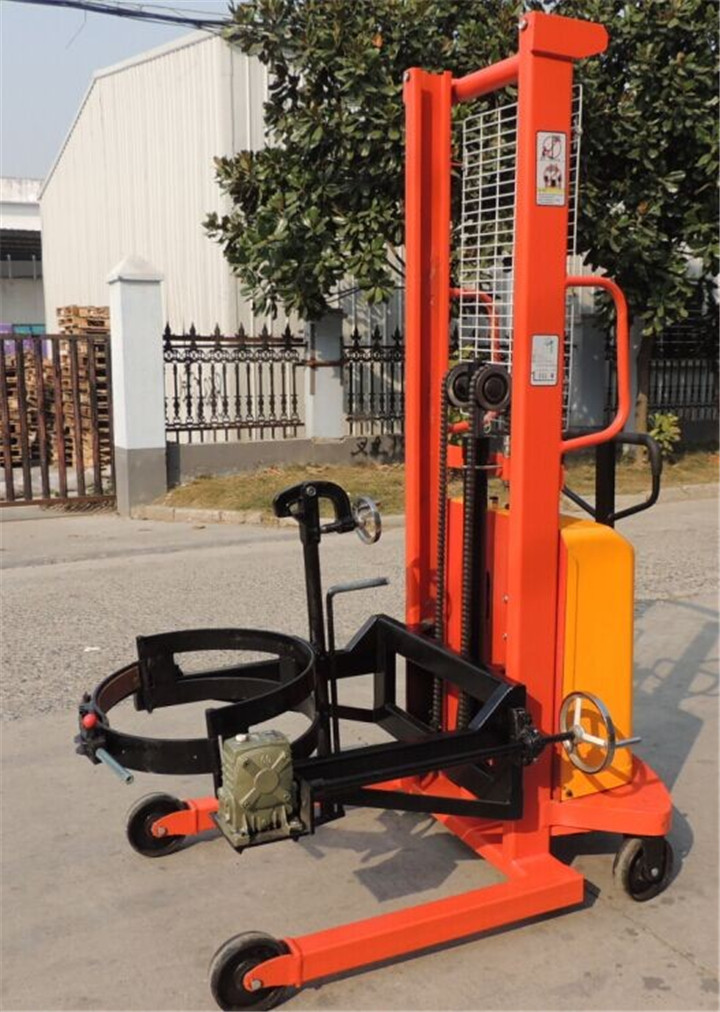 气动抱桶车防爆称重油桶车升降堆高翻转倾倒油桶车气动倒料倒桶车