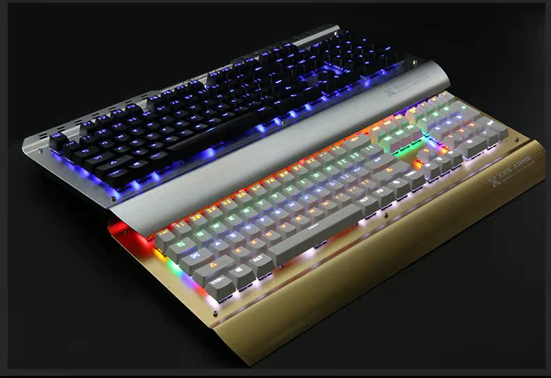 x-lswab炫光x25 迦楼罗机械键盘 黑轴青轴背光网吧游戏发光键盘