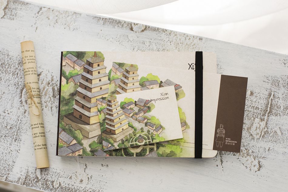 joytop悦木 西安印象精装本a5 复古文化笔记本 本子 创意笔记本采购