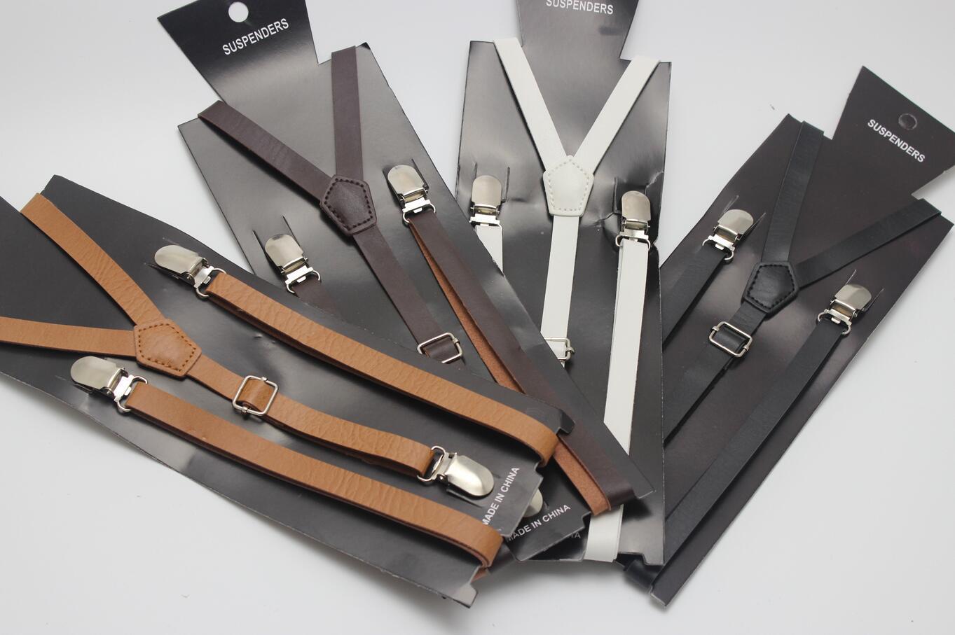 背带夹批发 西裤背带 男女细款仿皮质吊裤带pu背带腰带配饰