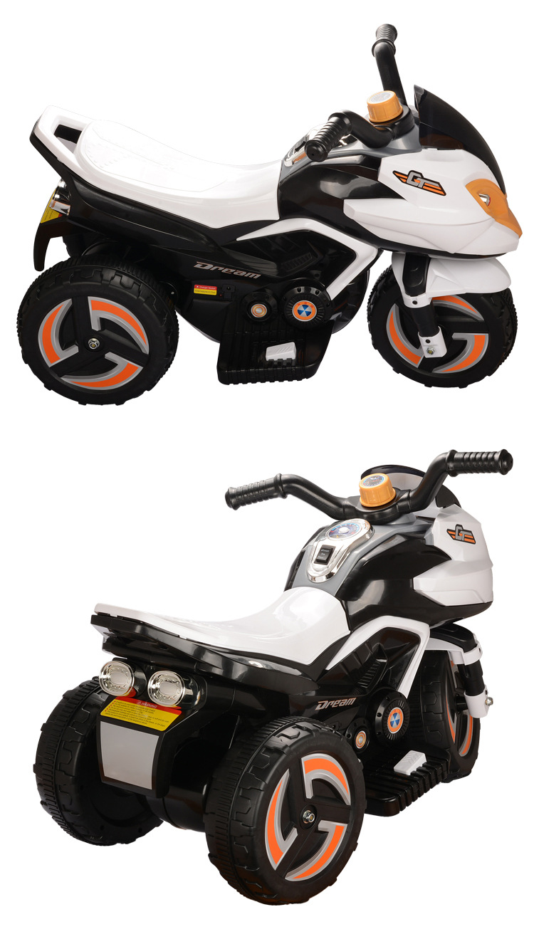 正品sm291606儿童摩托车雪狐 灯光音乐电动童车 三轮可坐电瓶车