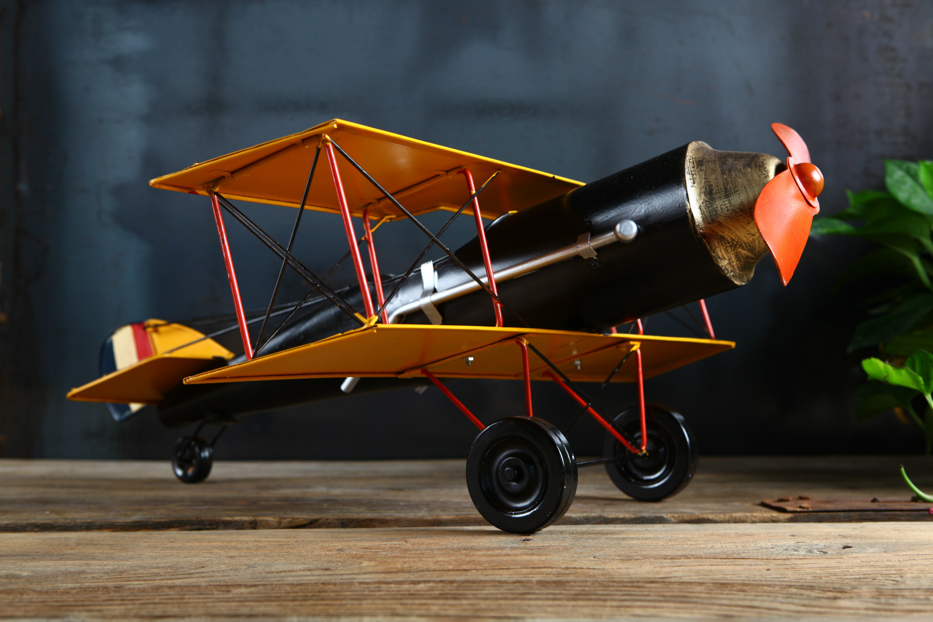 复古开业礼品风扇模型 家居饰品 酒吧装饰摆件 复古铁艺飞机模型