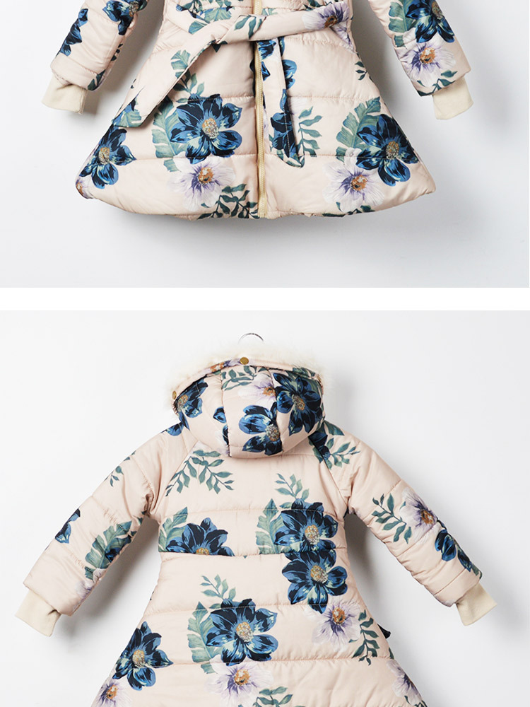 女童棉衣童装加厚翠花外套儿童毛领棉袄