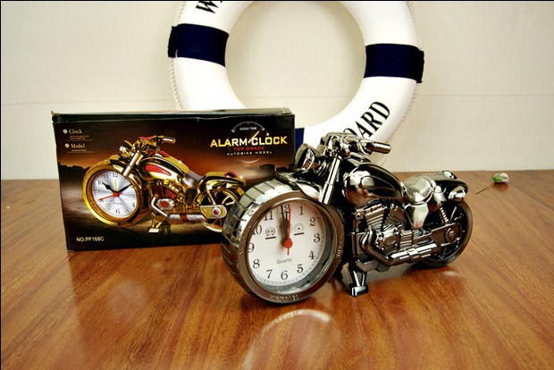 Creative Motorcycle Alarm Clock Small Ornaments Gift Shop Practical Student Birthday Gift Birthday Gift One Piece Dropshipping