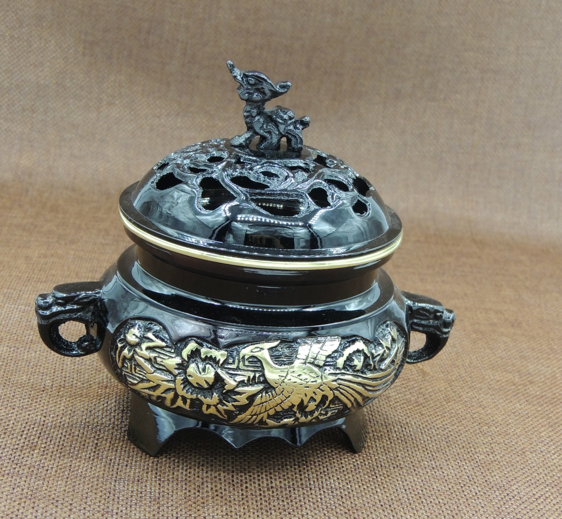 凤凰静炉檀香炉佛具佛教用品佛堂寺庙寺院祠堂用品纯铜香炉批