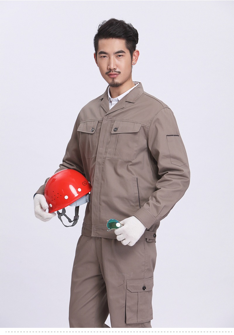 纽扣纯棉工作服套装 东莞电工工作服 电力工程服防静电劳保服定制