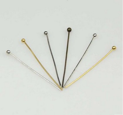 包邮1千diy手工配件球针连接针圆球针圆头球针饰品配饰品材料全铜