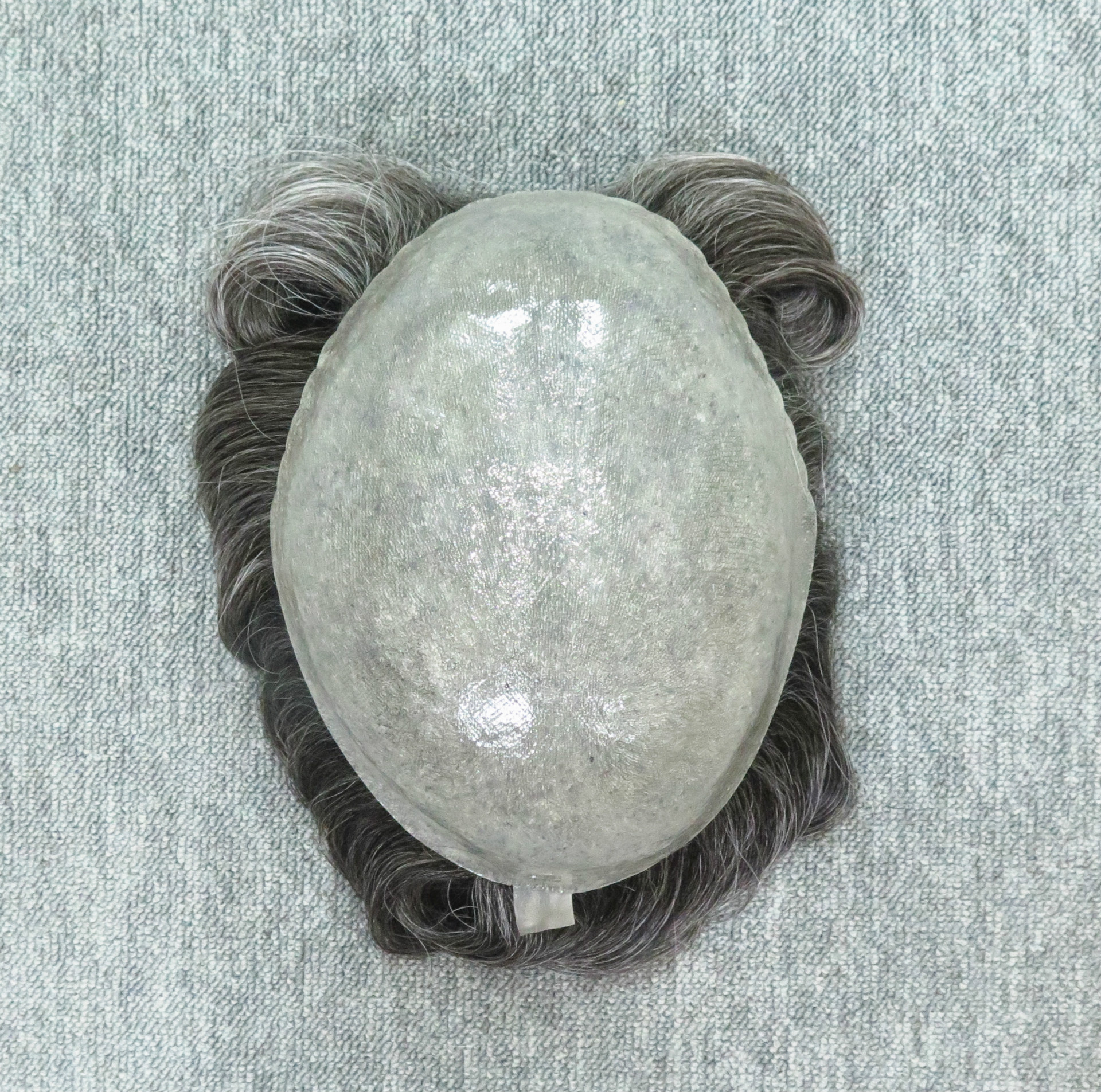 青岛 男士发块 100%真人发 高端织发补发发套 全pu 12-14厚度