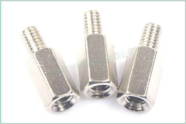 铁镀镍 六角单头隔离螺柱