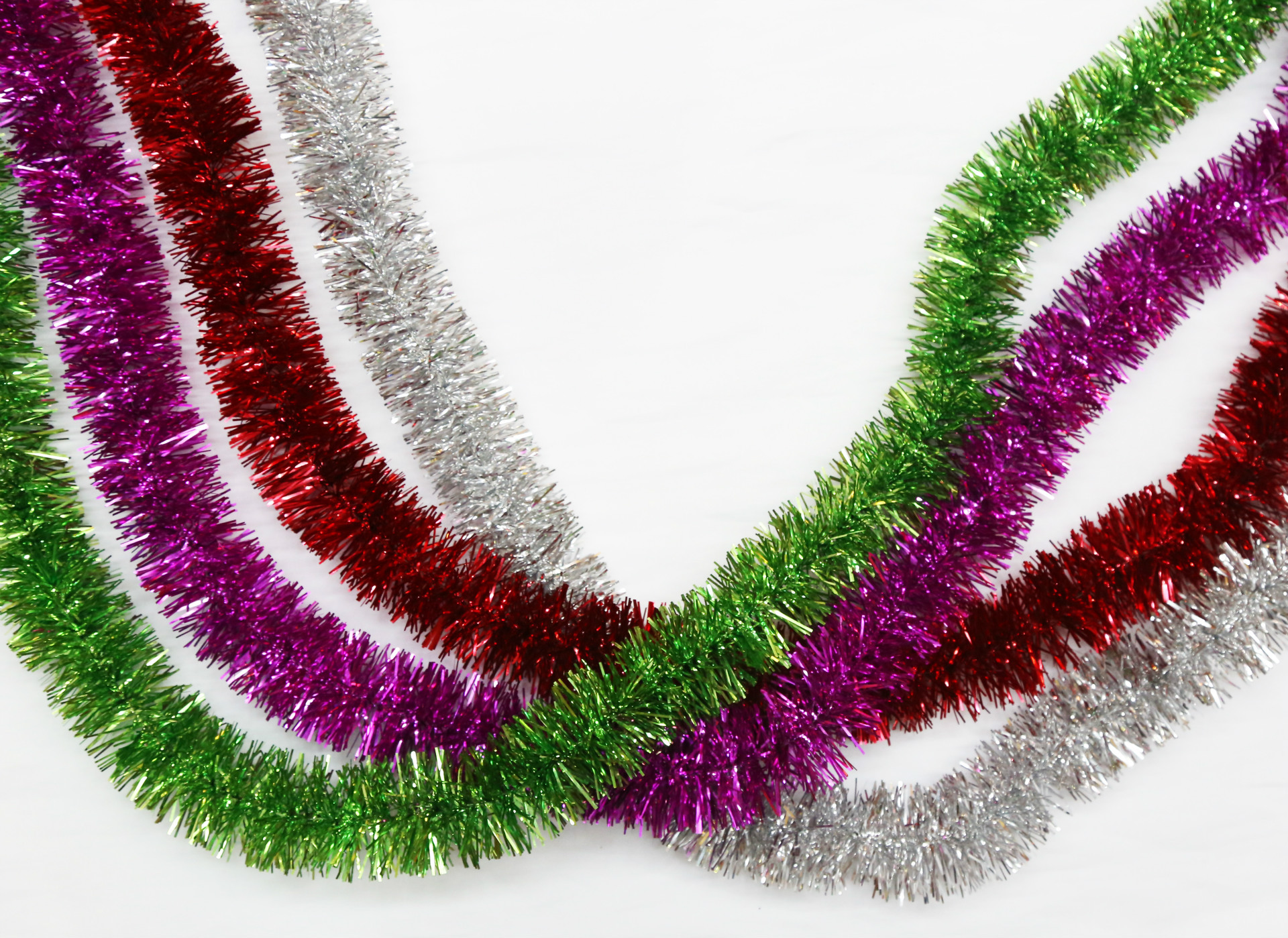 厂家批发 圣诞节日装饰用品 喜庆婚庆 圣诞毛条彩条拉花茜草加密