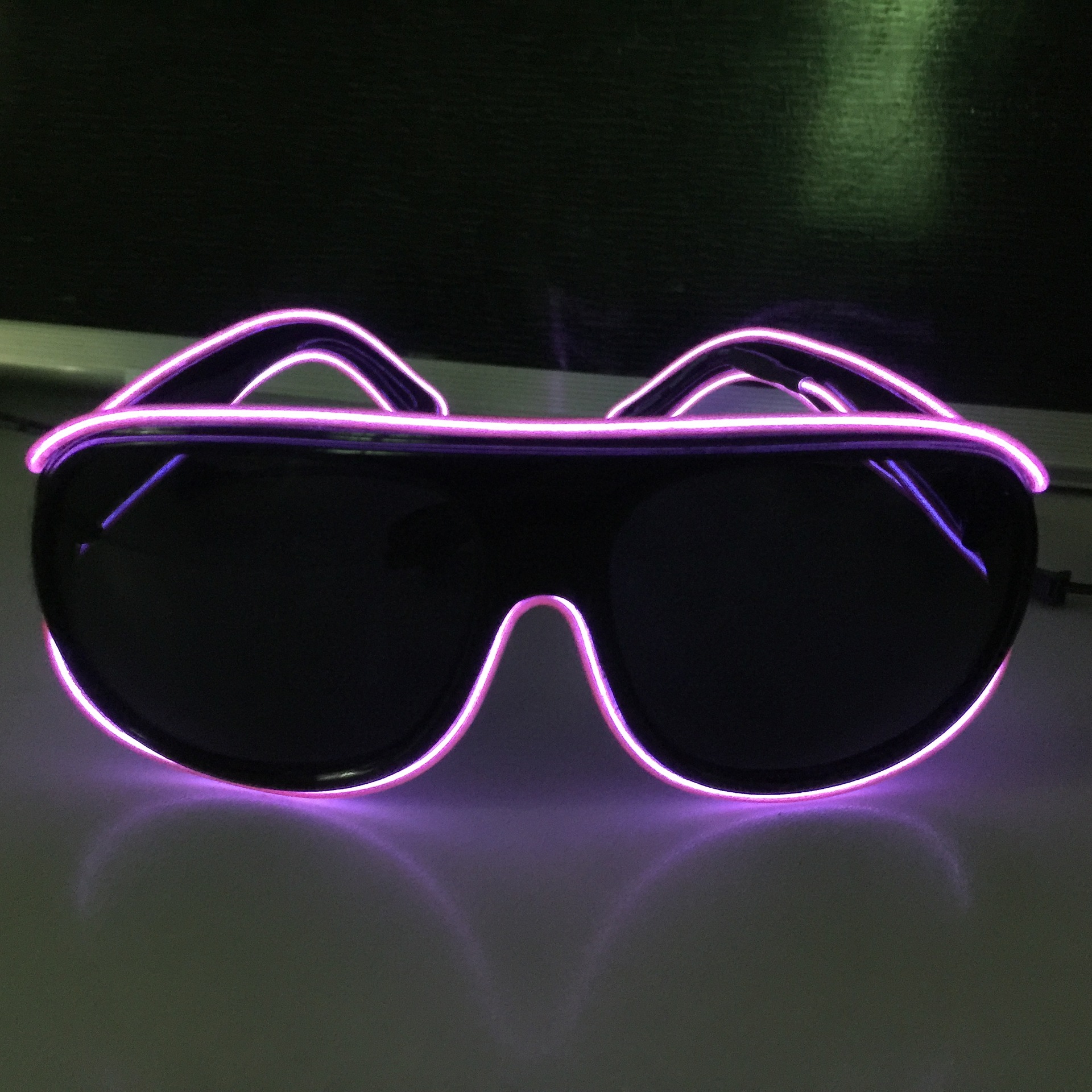 酒会夜场el发光太阳眼镜 冷光线light up party眼镜批发