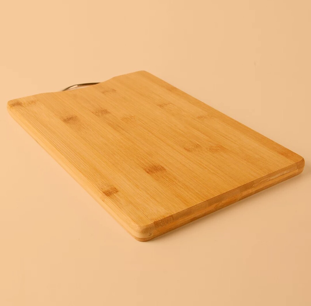 味老大 碳化三层交叉实心纯竹菜板 长方形小号切菜案板 竹制砧板