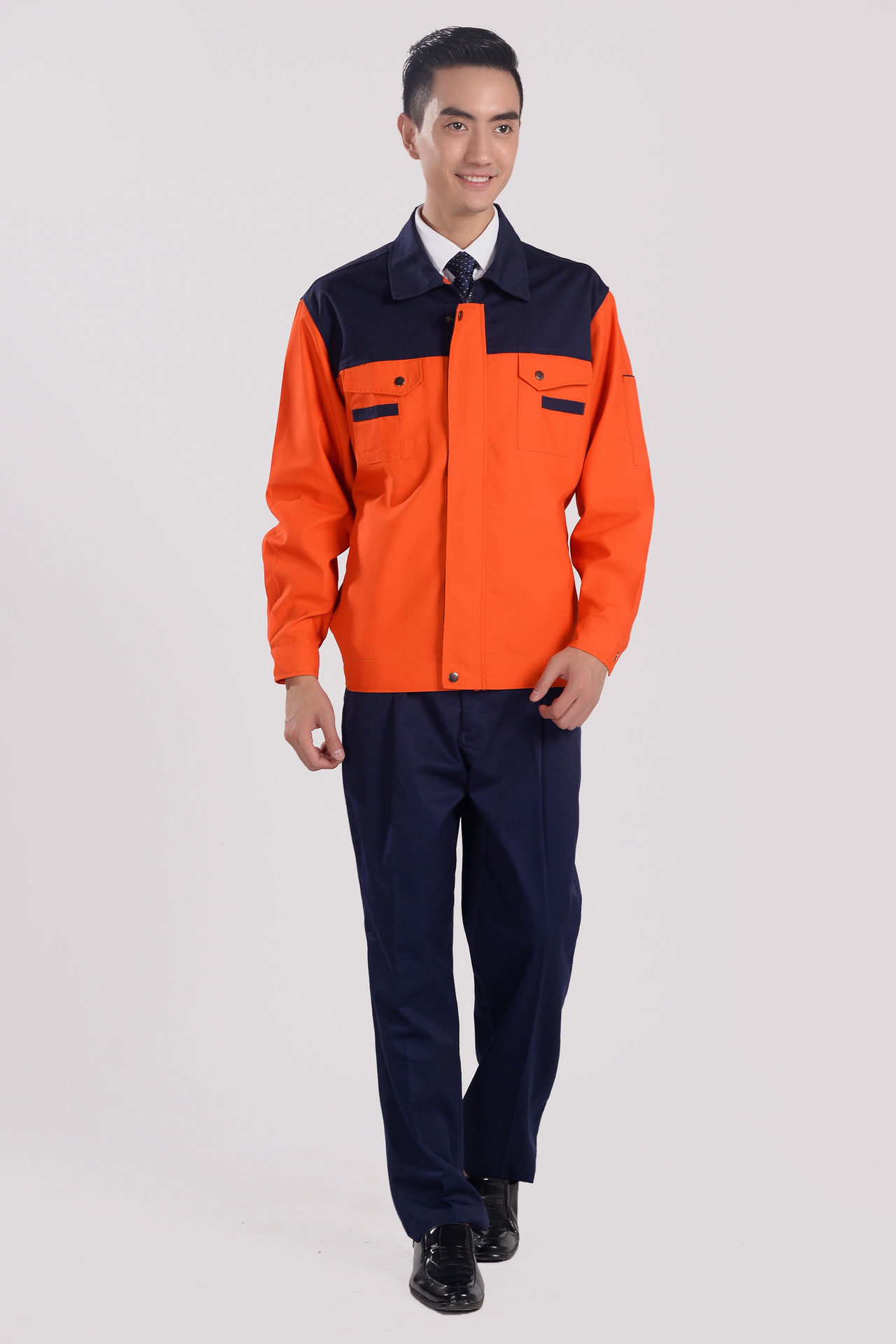 定做工作服 订做工衣 厂服 春夏长袖工装员工工衣 定制新款劳保服