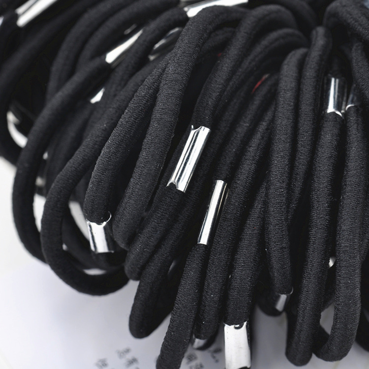 韩国高弹力头绳加粗无接缝发圈黑色橡皮筋扎头发发绳耐用发饰头饰