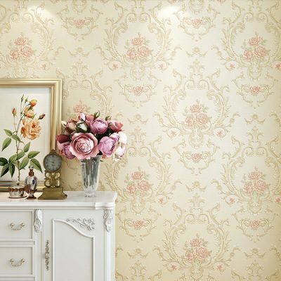 无纺布壁纸 墙面墙纸 家庭欧式田园壁纸 装修卧室客厅电视背景墙