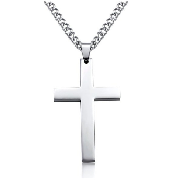 Simple Cross Necklace Pendant Ornaments with Chain