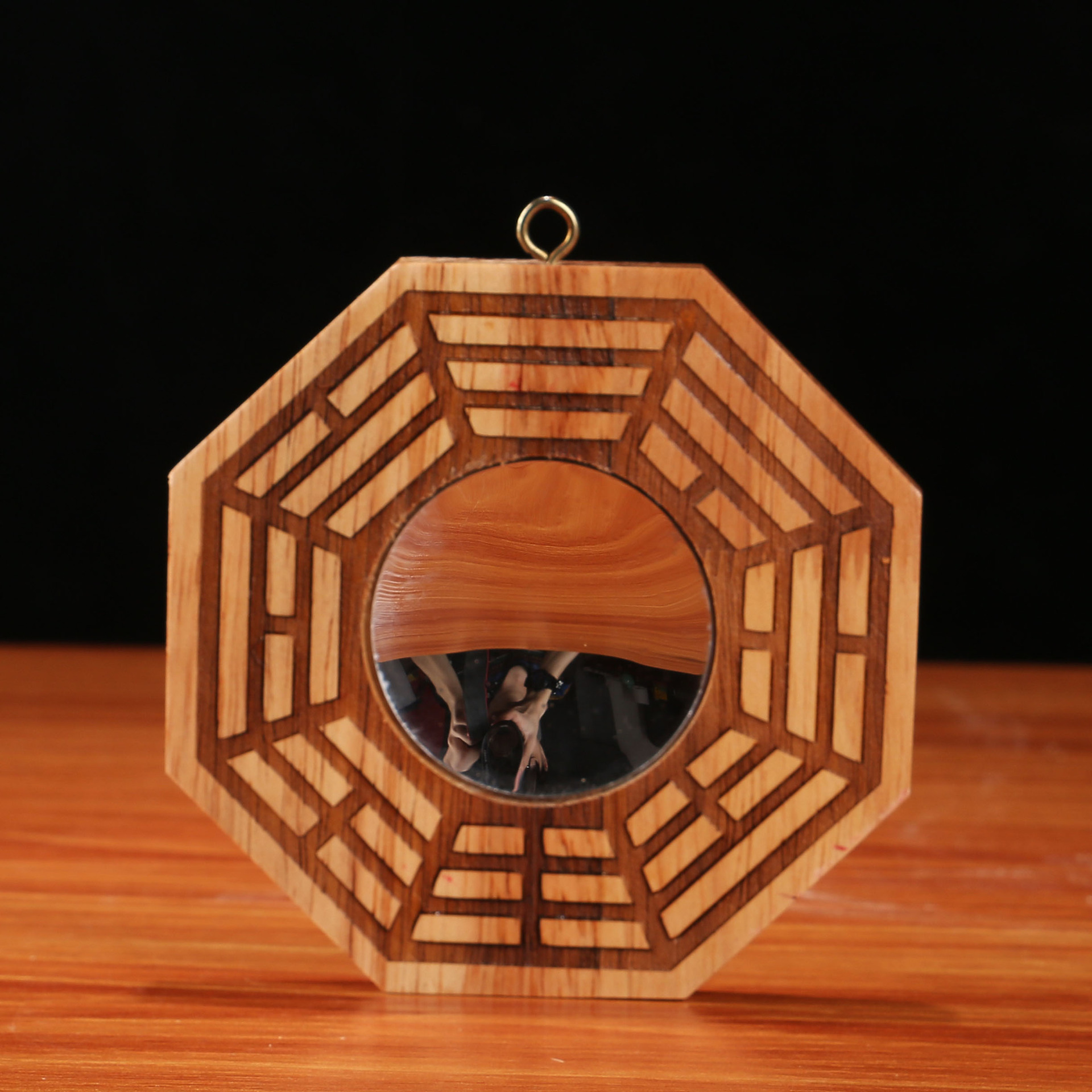 圆通佛具道教用品风水用具摆件桃木 八卦镜 阴阳镜