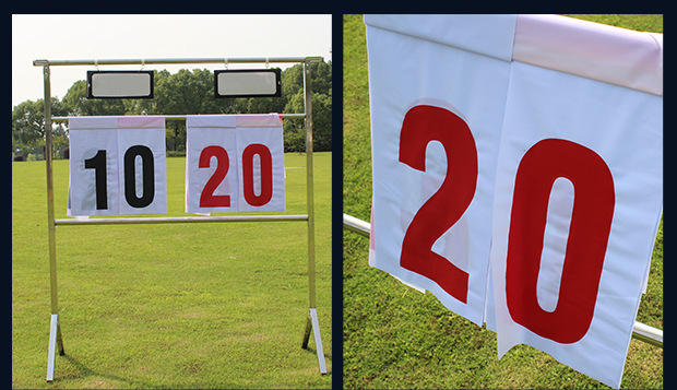 厂家直销足球记分牌 便携式不锈钢记分牌 简易比赛得分计分架