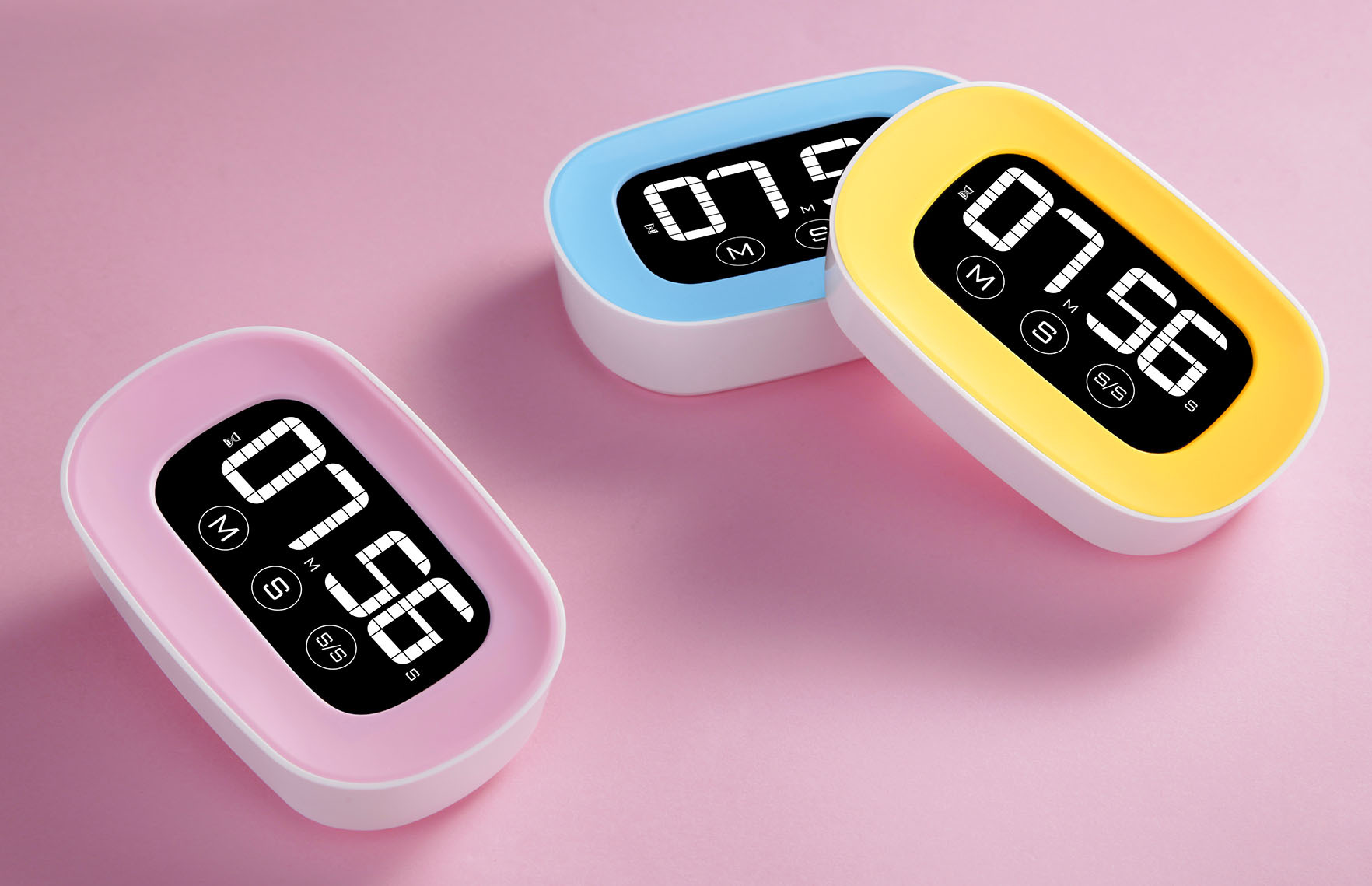 厨房计时器 新款智能卡通触摸屏电子倒计时器 家用电池定时器厂家