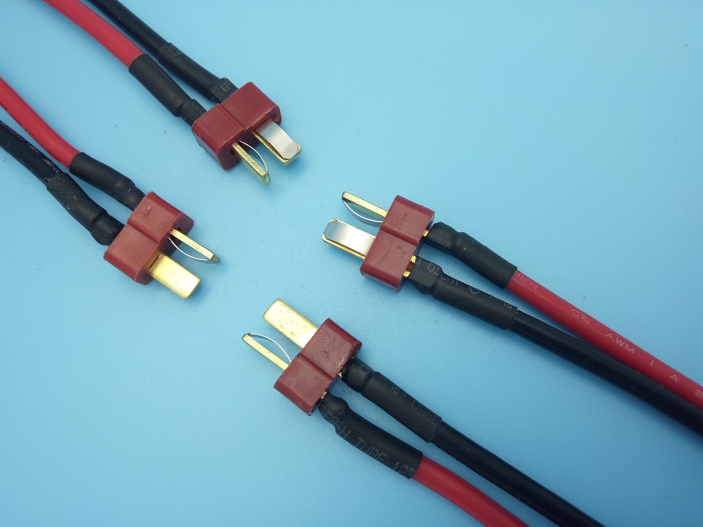 厂家直销t型硅胶端子线 电池公插连接端子