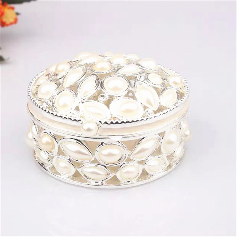 珍珠圆盒首饰盒装饰盒珠宝收纳盒珍珠收纳盒婚庆礼品厂家直销
