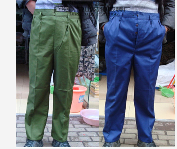 老军裤老式黄军裤绿色海蓝色涤卡裤87式黄