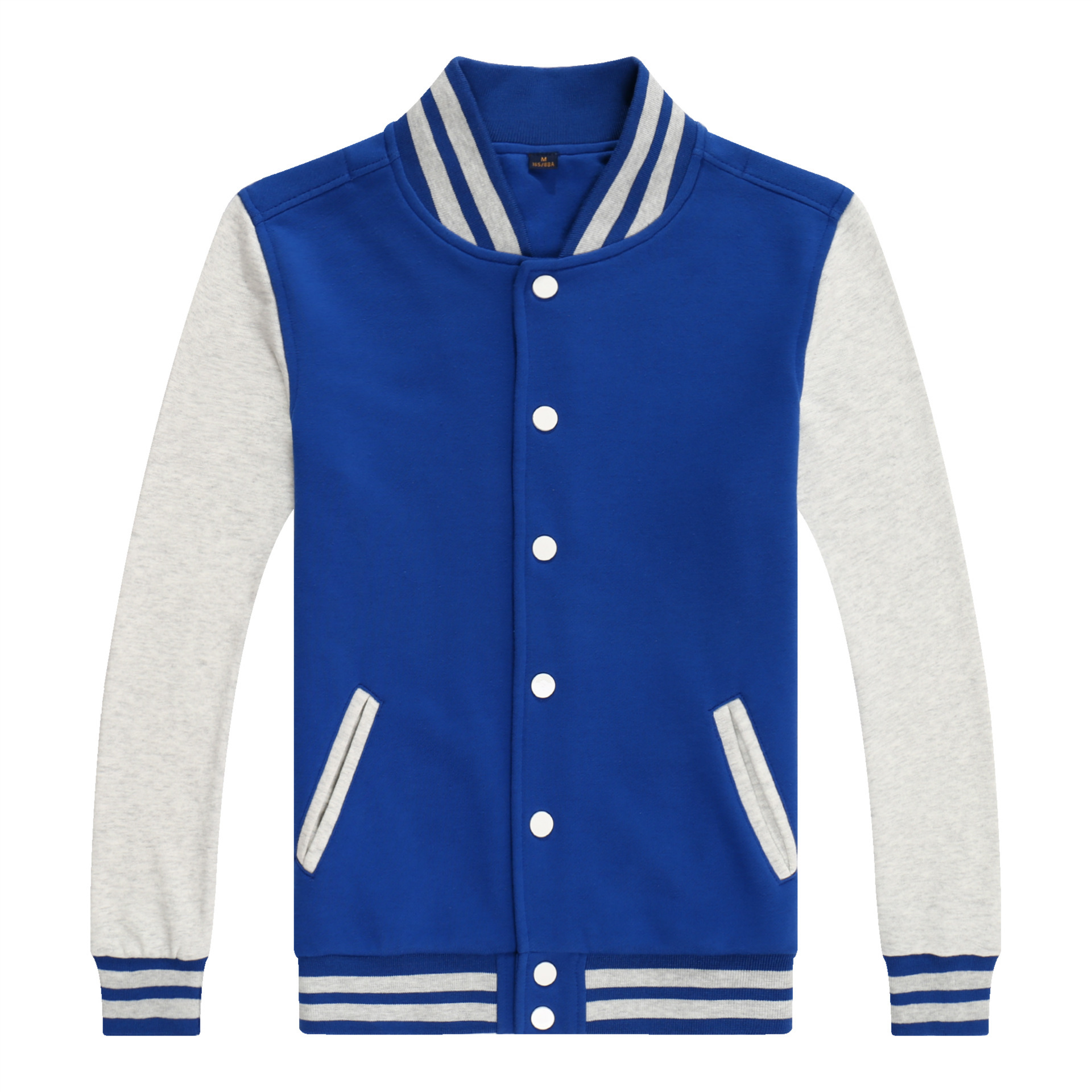 厂家直销新款500g线圈棉棒球衫韩版撞色单排扣棒球服情侣外套