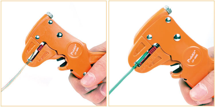 台湾宝工cp-080e鸭嘴型 单/排线自动剥线钳172mm自动剥线器剥皮钳