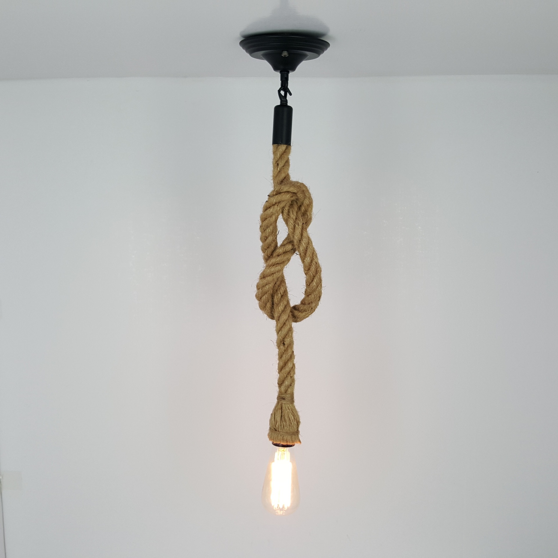 厂家直销 麻绳吊灯 创意复古麻绳吊灯