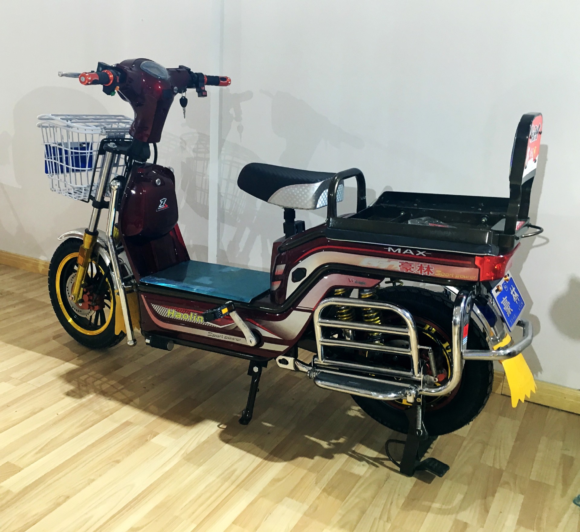 战狼超级载重王大功率电摩铁板载货车60v72v批发2016新款电动车