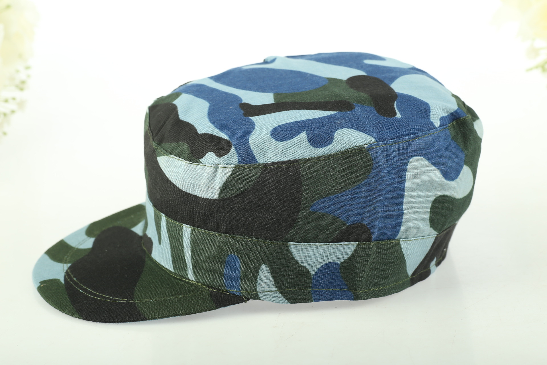 批发丛林海洋军训迷彩帽夏季迷彩服配套学生帽户外训练迷彩帽