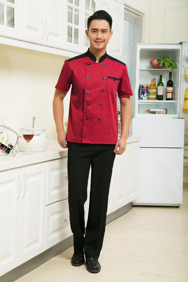 2020夏季酒店厨师服工作服订做 餐厅后厨餐饮厨师服夏装短袖定做