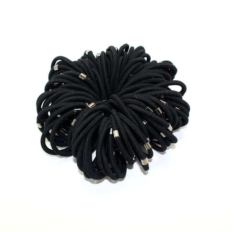 黑色发绳高弹性时尚发圈扎头发皮筋批发黑色皮筋