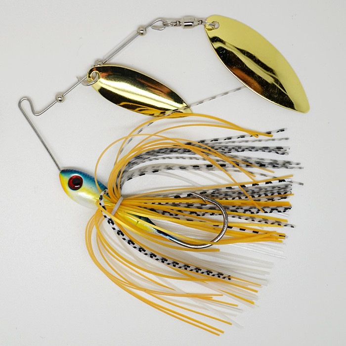 路亚拓钓7克10克14克胡须佬路亚饵复合亮片单杆双片轴承旋转亮片