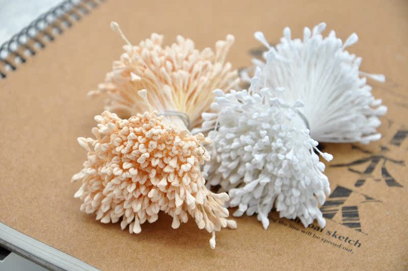 手工发饰diy材料 花朵制作花芯配件 6cm双头哑光麦芽花蕊