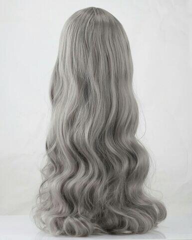 外贸假发奶奶灰中分长卷发 cos银灰色女 lolita大波浪假发厂家