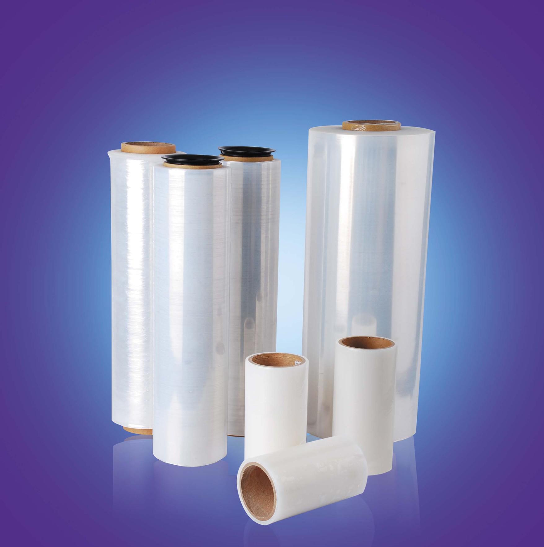 厂家销售100%全新料生产拉伸缠绕膜包装膜托盘打包膜500mm样品膜