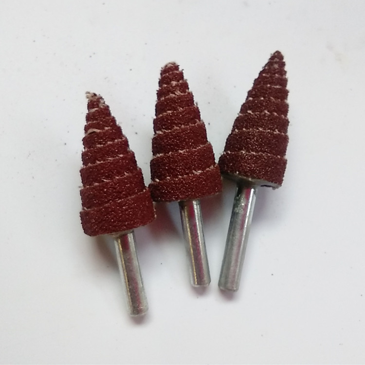 厂家优势 利美牌 螺旋磨头 砂布磨头 锥形带柄叶轮 椭圆锥磨头