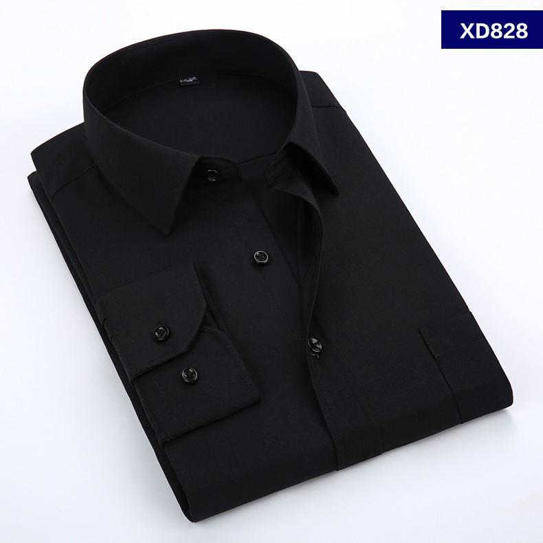 Spring and Autumn Men's Shirt White Long-Sleeved Shirt Workwear Fashion Business Professional Formal Wear Korean Style Shirt Wholesale Men's Clothing