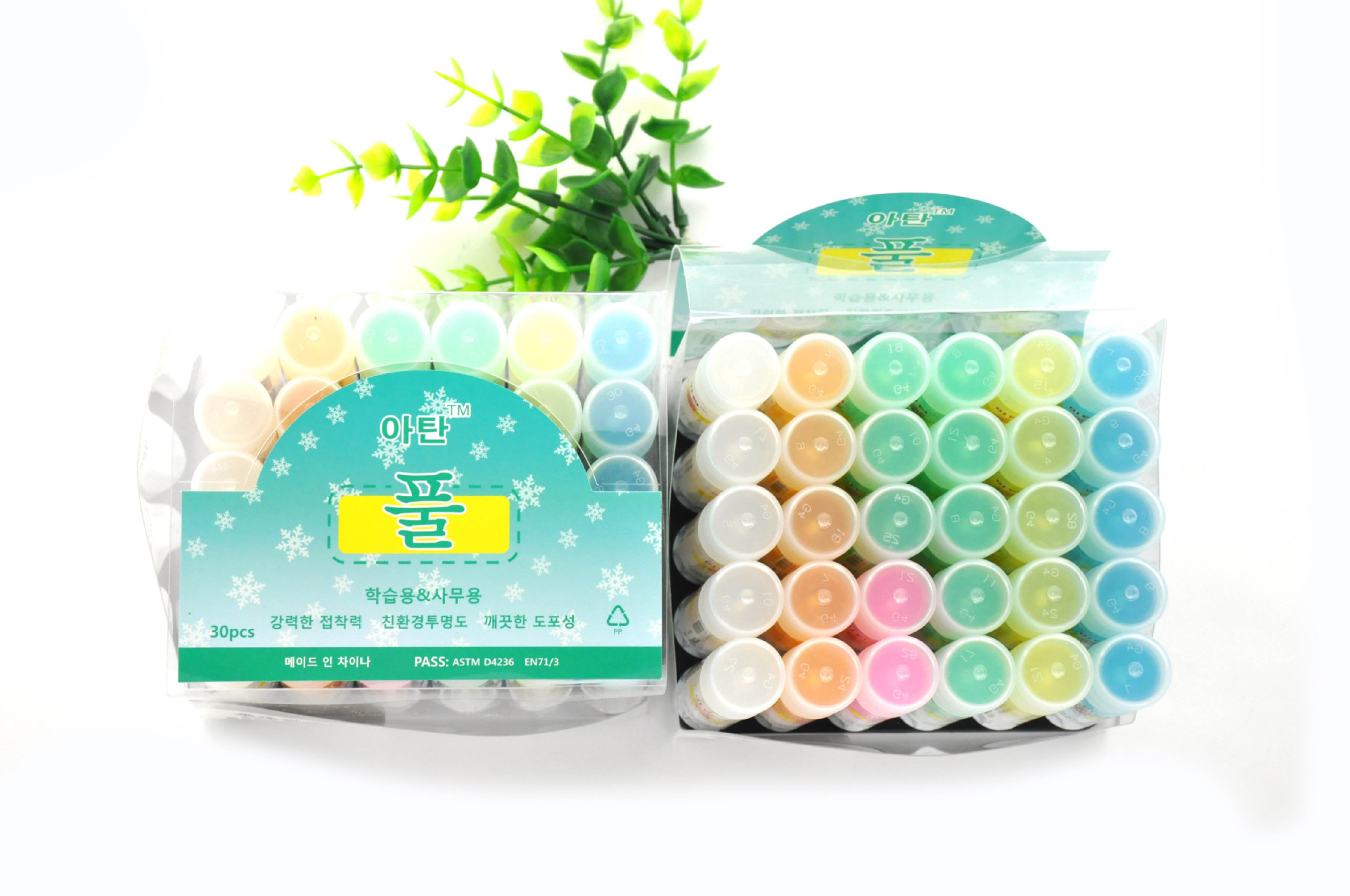 韩国文具 6色果冻固体胶 8g糖果色透明无毒 不含芳香烃