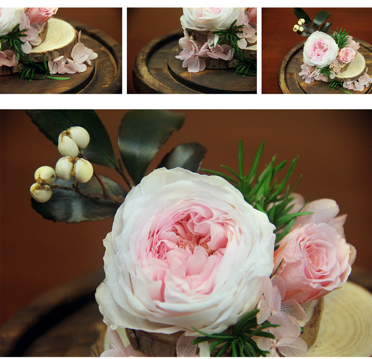 【年轮】花呆家居永生花玻璃罩家居摆件企业礼盒送礼新品批发