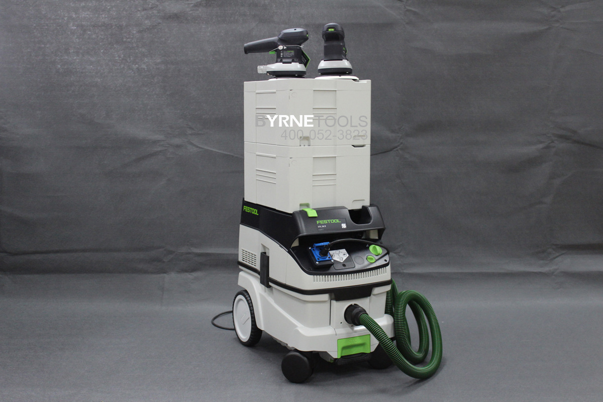 festool德国费斯托干磨机 ets150涂装无尘自动吸尘一拖二打磨套装