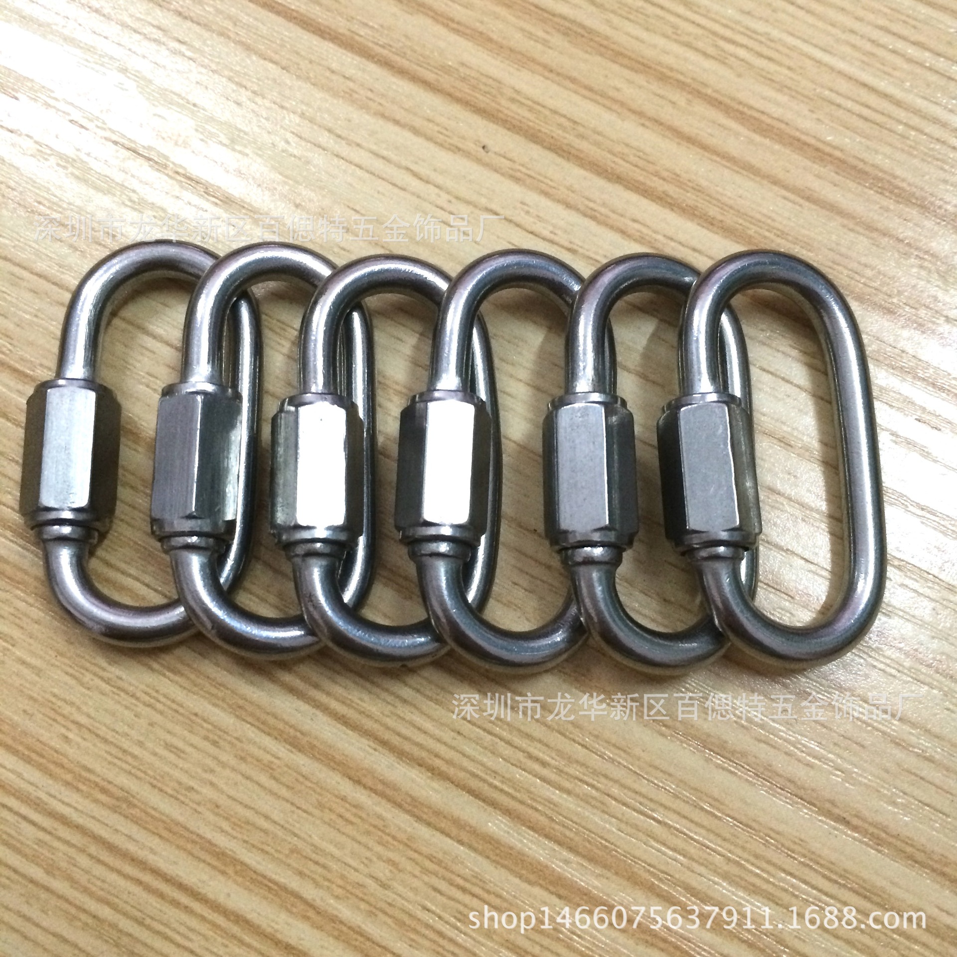 三角形不锈钢安全扣定制 野外登山弹簧钩 户外攀岩快速挂扣