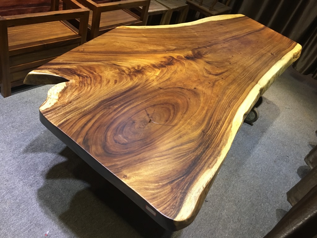 琥珀木原木实木大板茶台办公会议桌大班台餐桌2759