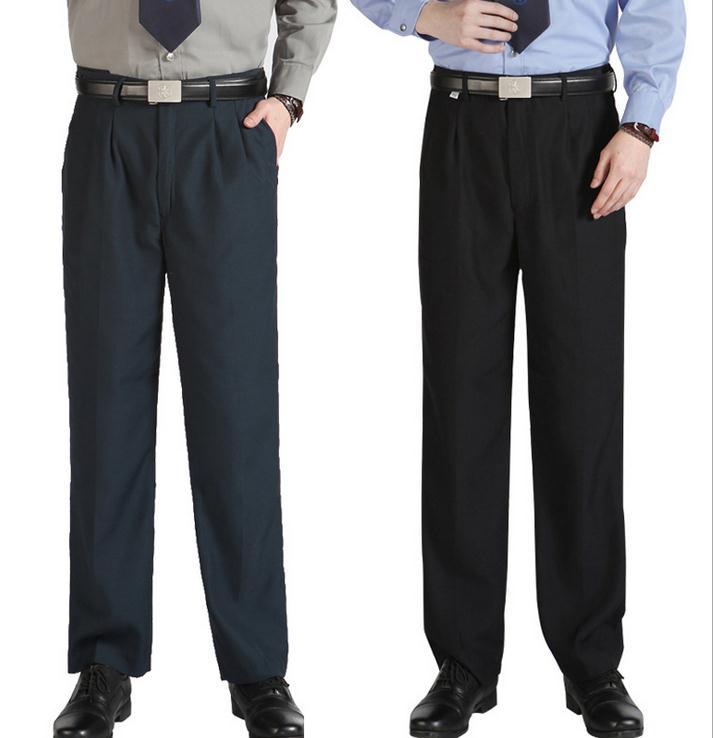 新式保安夏裤 新款藏蓝色贡丝保安长裤 春秋保安裤子