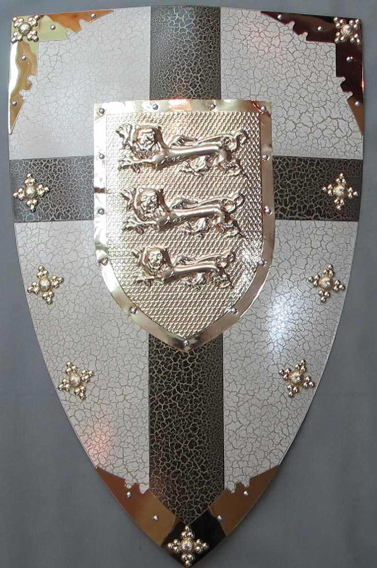 00厂家批发手工制作欧洲中世纪兵器 ktv 酒吧铁质装饰盾牌 金属盔甲