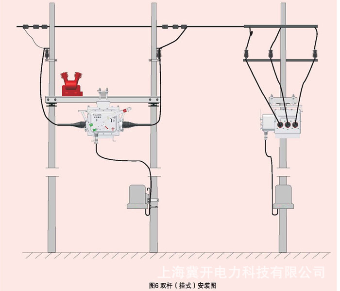 fzw28-12f真空负荷分界开关安装示意图