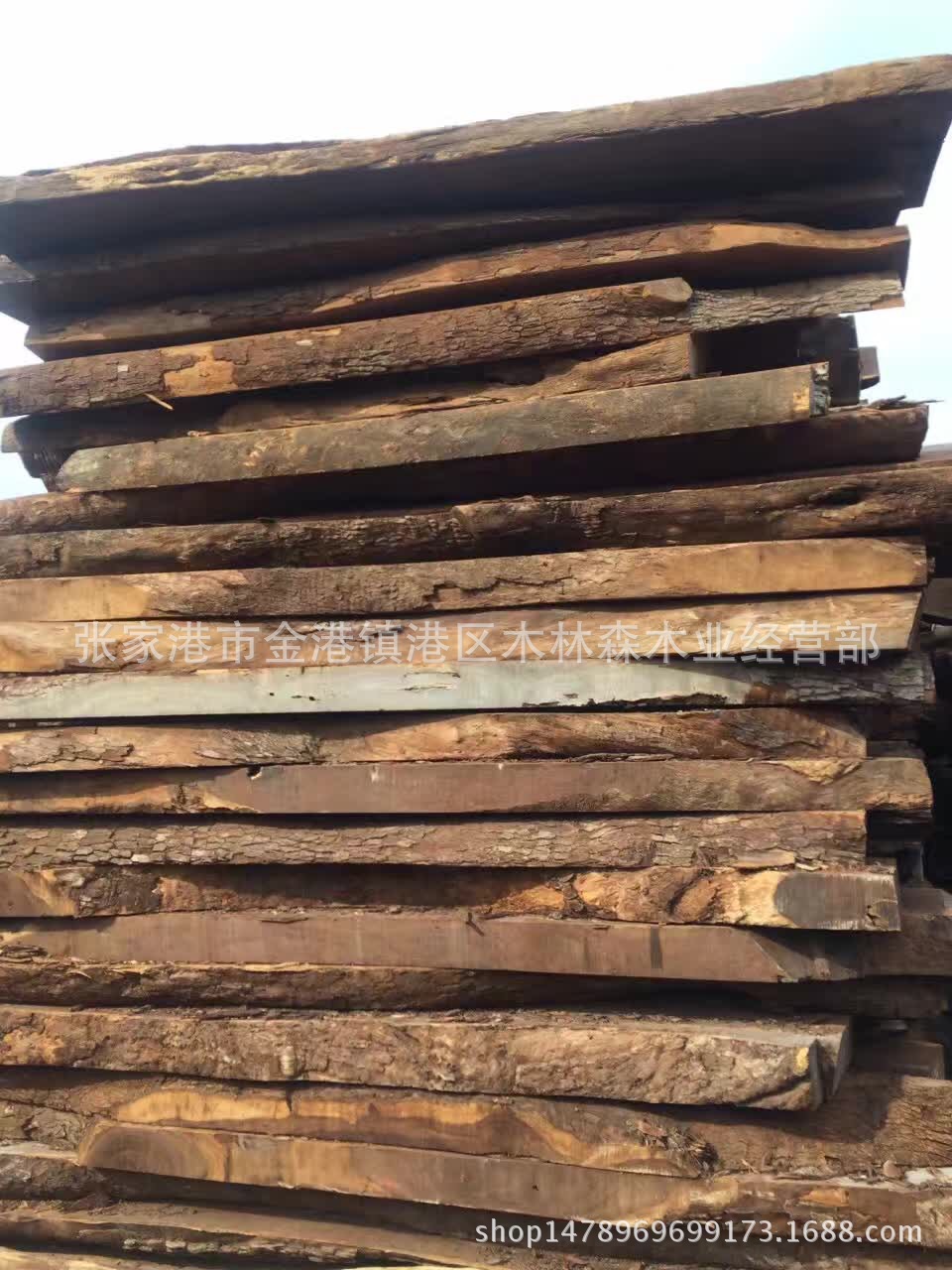批发天然不易劈裂皮灰板材 高密度皮灰木原木 黑檀板材