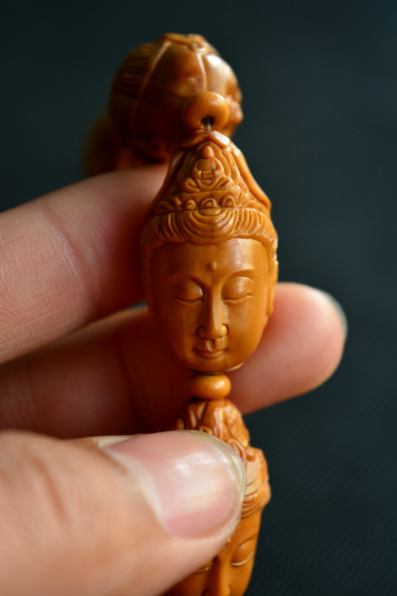 承宣核雕 纯手工橄榄核雕刻观音手串 橄榄胡手串手链文玩把玩批发